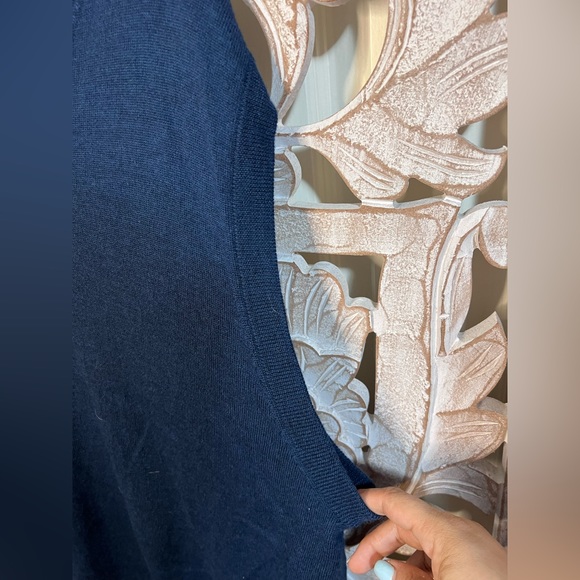 EUC Turnbury Extra Fine Merino Wool Blue Sweater Vest Sz 2XT - Picture 3 of 4